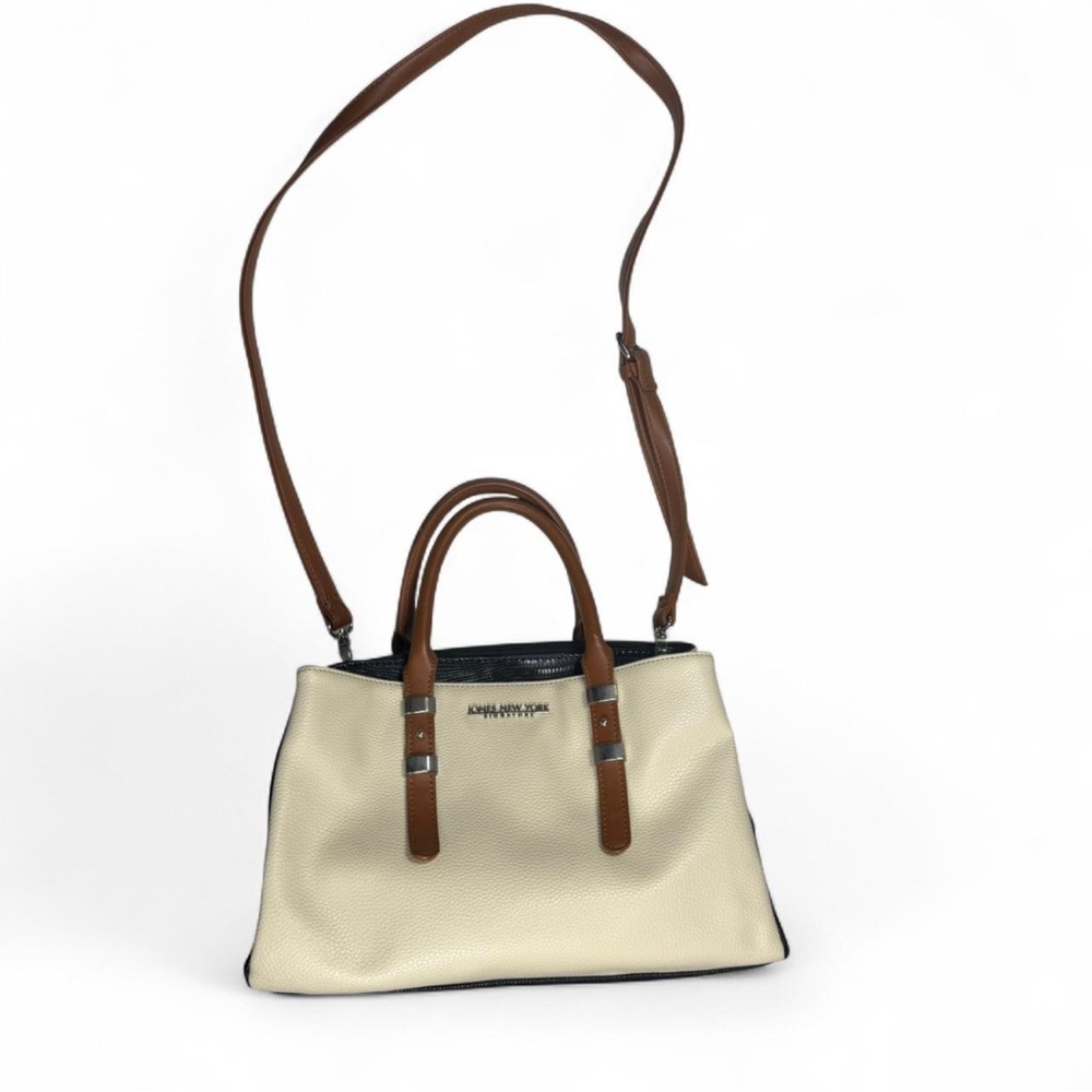 Jones‎ New York Cream, Brown and Black Satchel